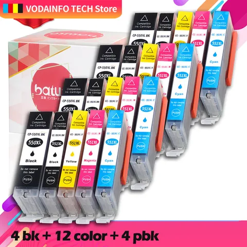 Совместимы с картриджами Canon CLI 551 PGI 550 для Pixma iP7250 iX6850 MG5550 MG5650 MG6450 MG6650 MX725 MX925