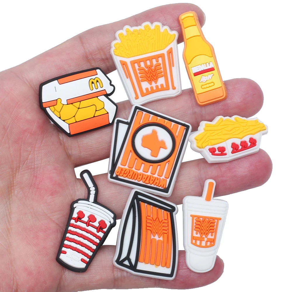 Распродажа 1 шт. украшение для обуви из ПВХ Техасский бургер аксессуары Кроксы