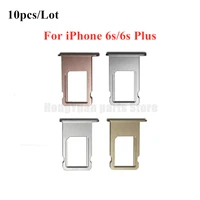 10pcs mobile phone sim card tray slot holder for iphone 6 6s plus sim card adapter replacement parts