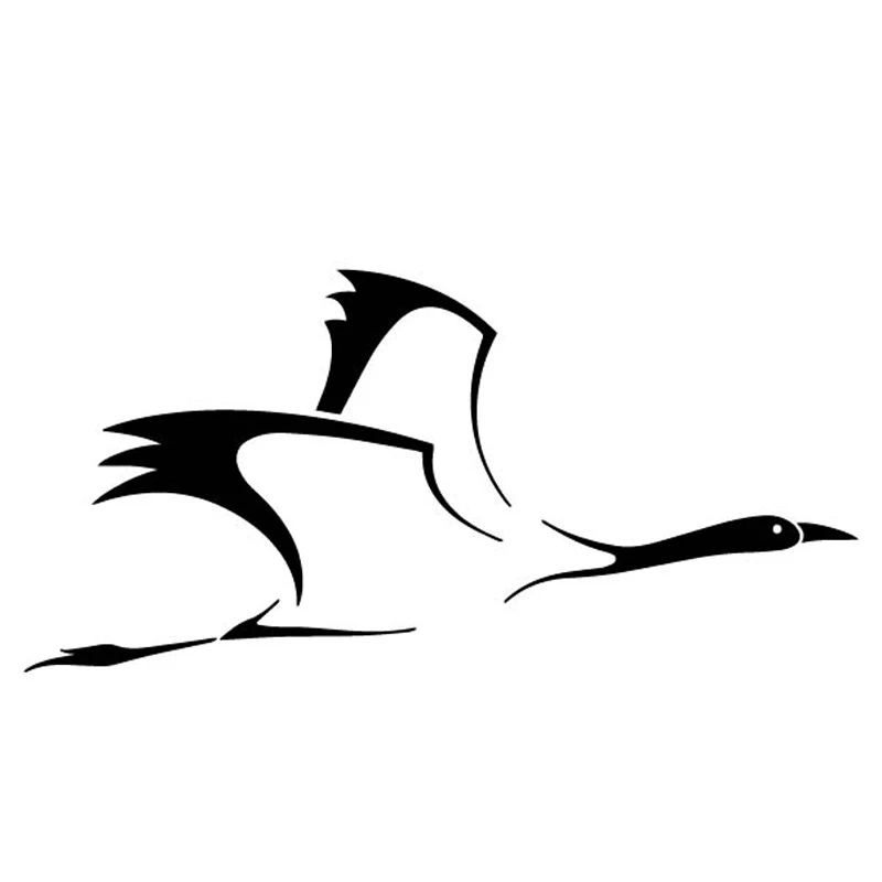 Автомобильные наклейки, декоративные мотоциклетные наклейки, Белый журавль, летающий винил, декоративные аксессуары, водонепроницаемая Солнцезащитная виниловая наклейка, 17 см x 8 см