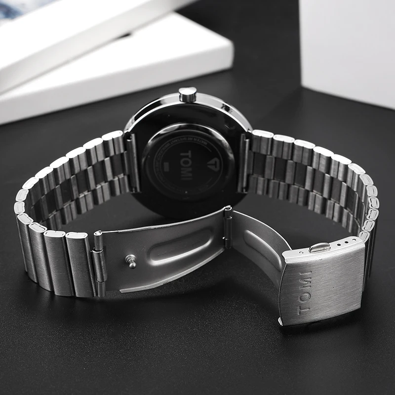 Translucent Unisex Quartz Watch Waterproof Leather Wristwatch Round Square Dials Watches Ultra Thin Minimalist Relogio Masculino