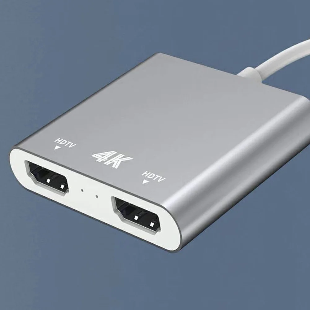 

HD Meeting AV 4K 60Hz Converter USB C To Dual Adapter Multiple Modes Game Display Type-c 2 In 1 Presentation For Windows