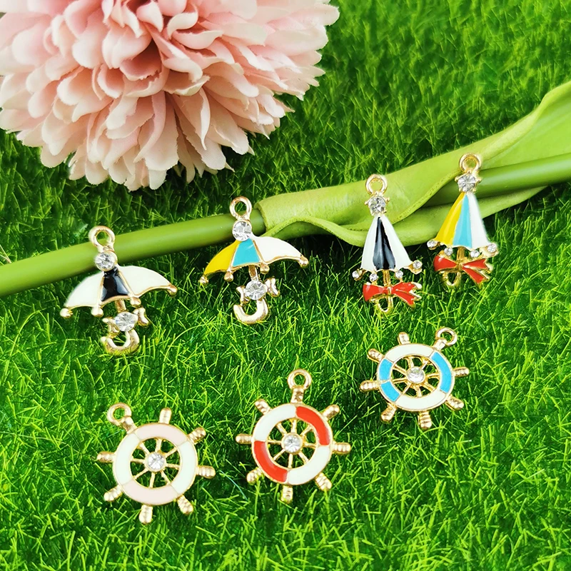 10 шт./упаковка металлические серьги-подвески | Шармы