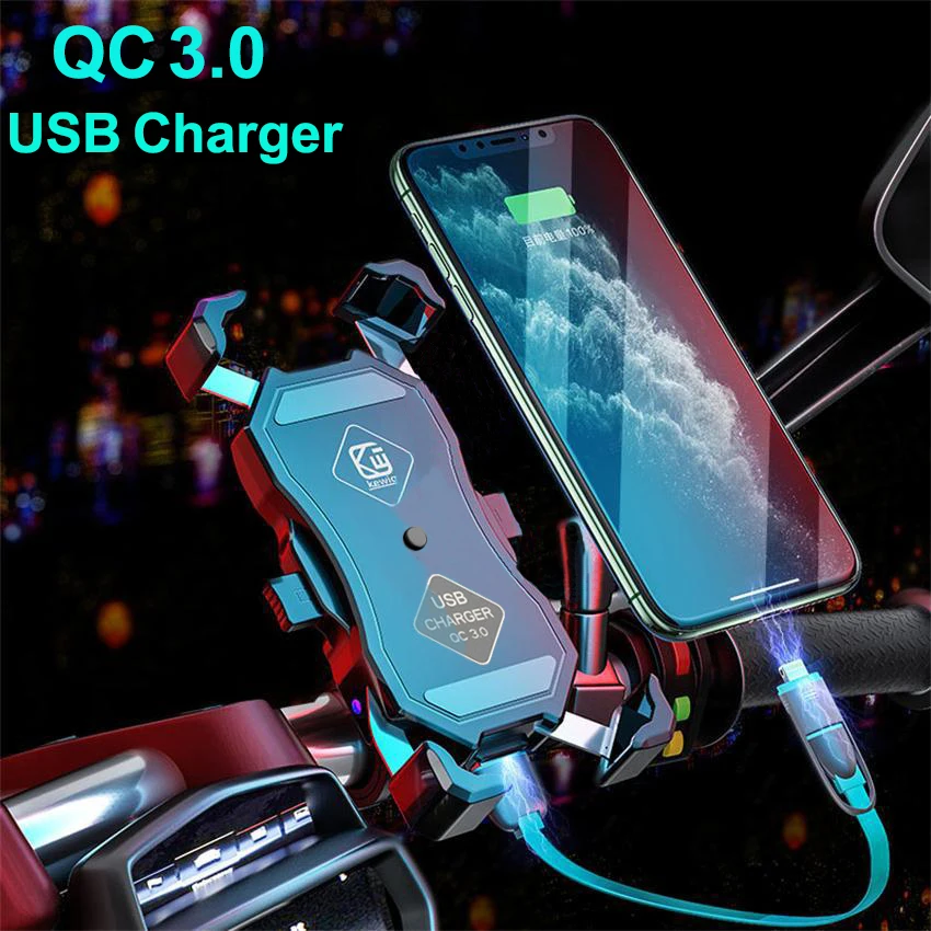 Новинка держатель для мотоцикла QC3.0 быстрое зарядное устройство USB зарядка