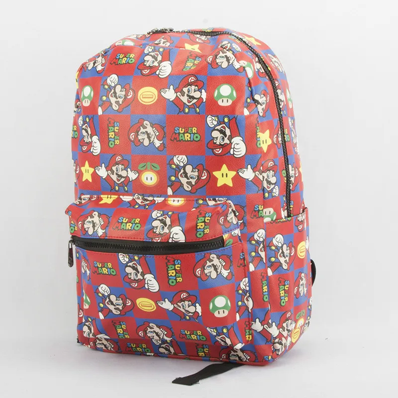 Рюкзак для косплея Супер Марио из искусственной кожи школьный ранец на плечо с