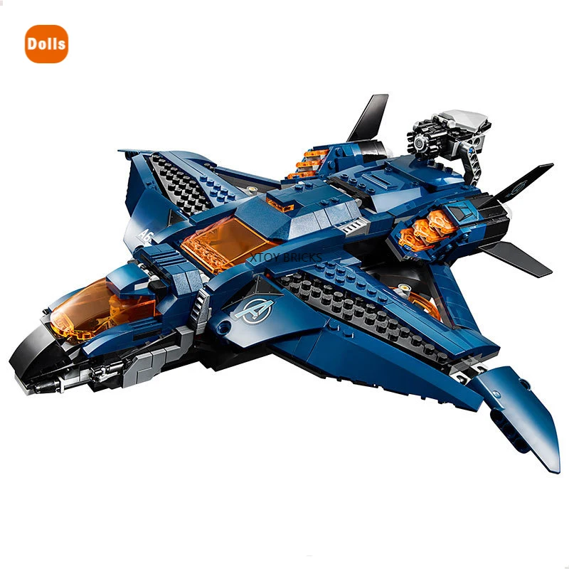 

07122 Endgame Ultimate Quinjet Building Blocks Set with Figures Compatible 76126 Model Building DIY Bricks Toys for Children