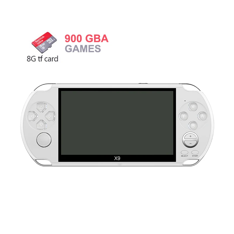 white with TF card Данные лягушка портативная игра для GBA портативные игровые консоли встроенные 3000 классические игры MP5 детская игровая консоль с 5," экраном 8 Гб - Цвет: white with TF card