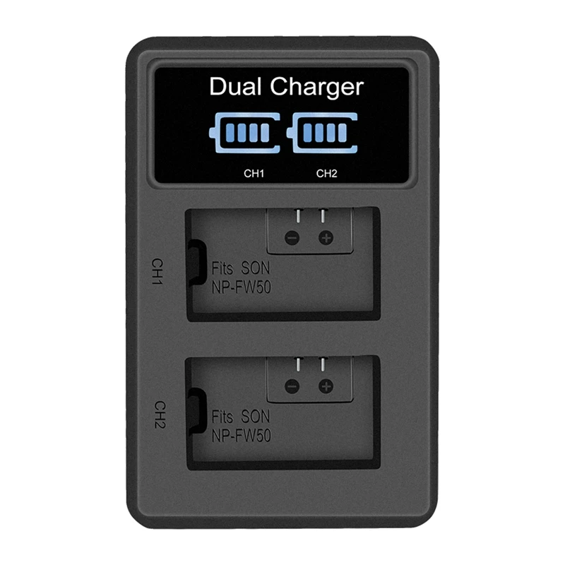 Зарядное устройство с двумя Usb портами и ЖК дисплеем для Sony Fw50 Np Fw50|Зарядные