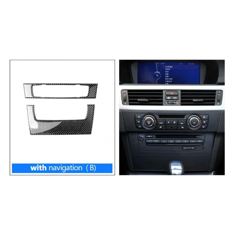 

For Bmw e90 e92 e93 3 Series Accessories Interior Trim Carbon Fiber Air conditioning CD Control Panel Decoration Car styling