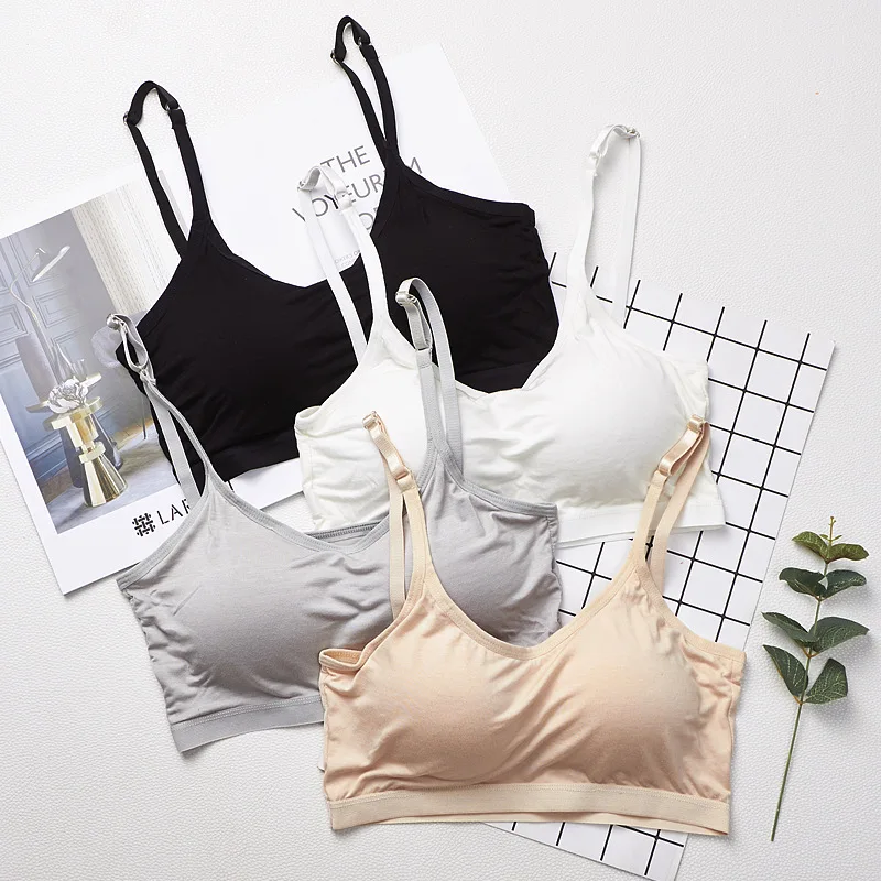 Спортивный бюстгальтер для девочек-подростков без стальных колец светильник