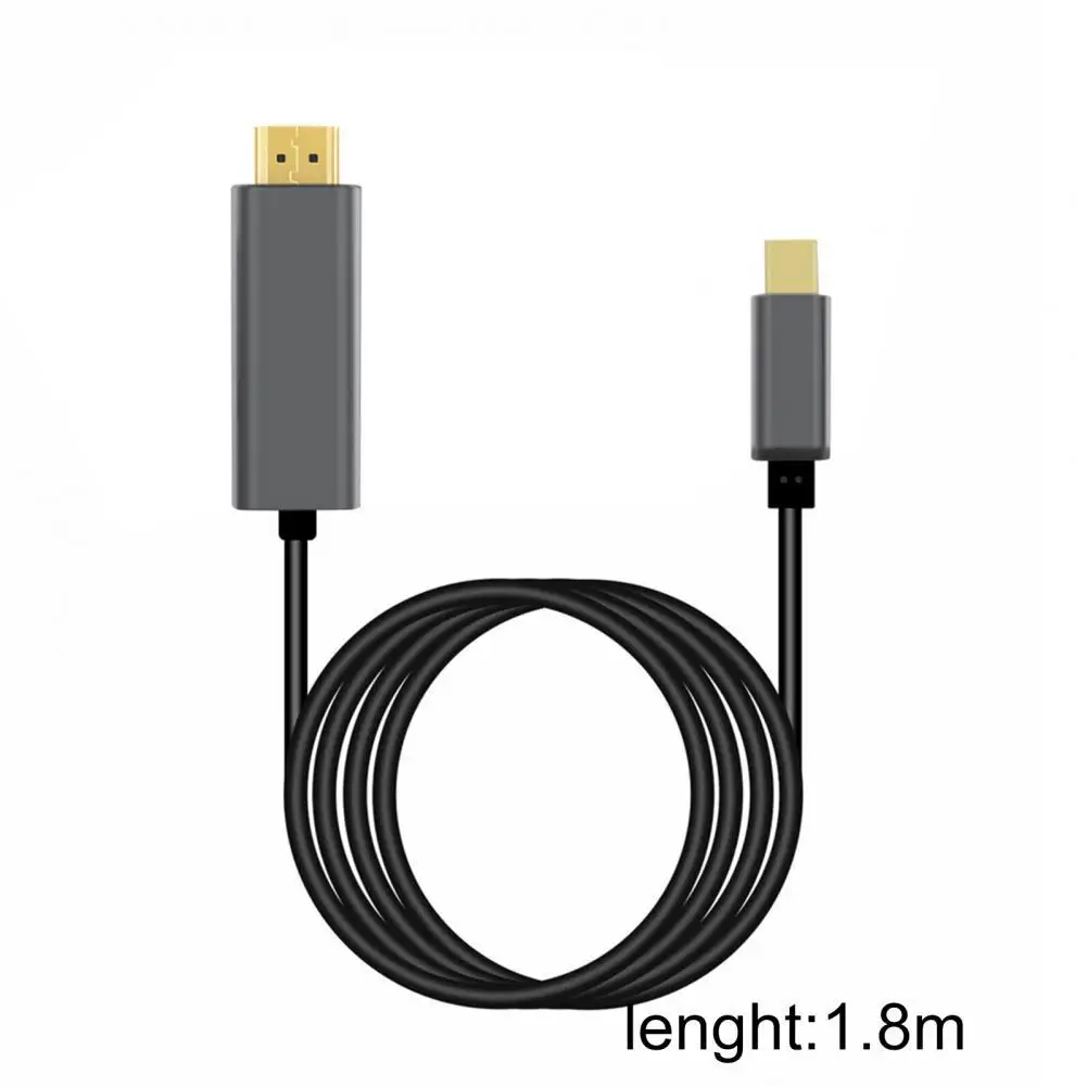 

Соединительный кабель 1,8 м, 4K, 30 Гц, ПВХ, USB3.1 Type-C/HDMI, адаптер для ноутбука мобильный телефон