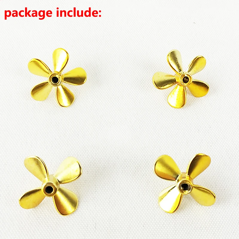

1set Metal Paddles Full Immersion Propeller Left/Right 4-blade/5-blade Props for 1:200 Simulation Ship Sailboat Model DIY Parts