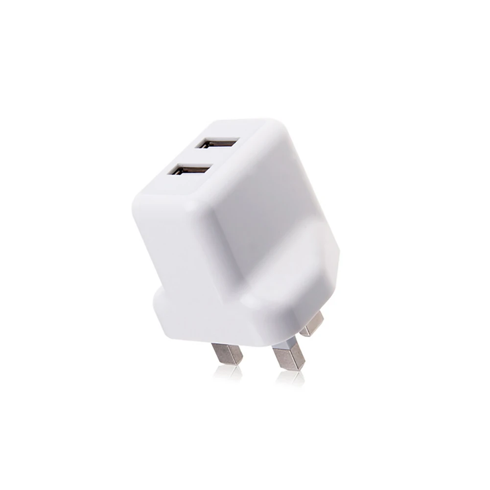 Efficient White Security 3A Adapter Dual Plug 2 Ports 3 Pin Wall AMP Twin Mains FAST USB Fast Charger Good Compatibility 2-Port | Мобильные