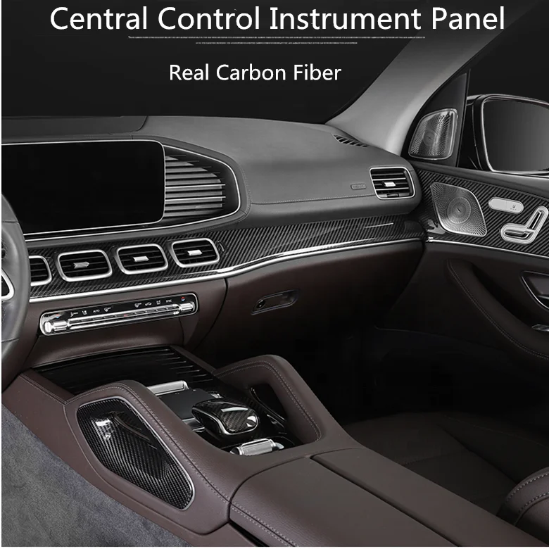 

Carbon Fiber Interior Parts Central Control Panel Gear Trim Console For Mercedes Benz G Class Gle GLS Sticky