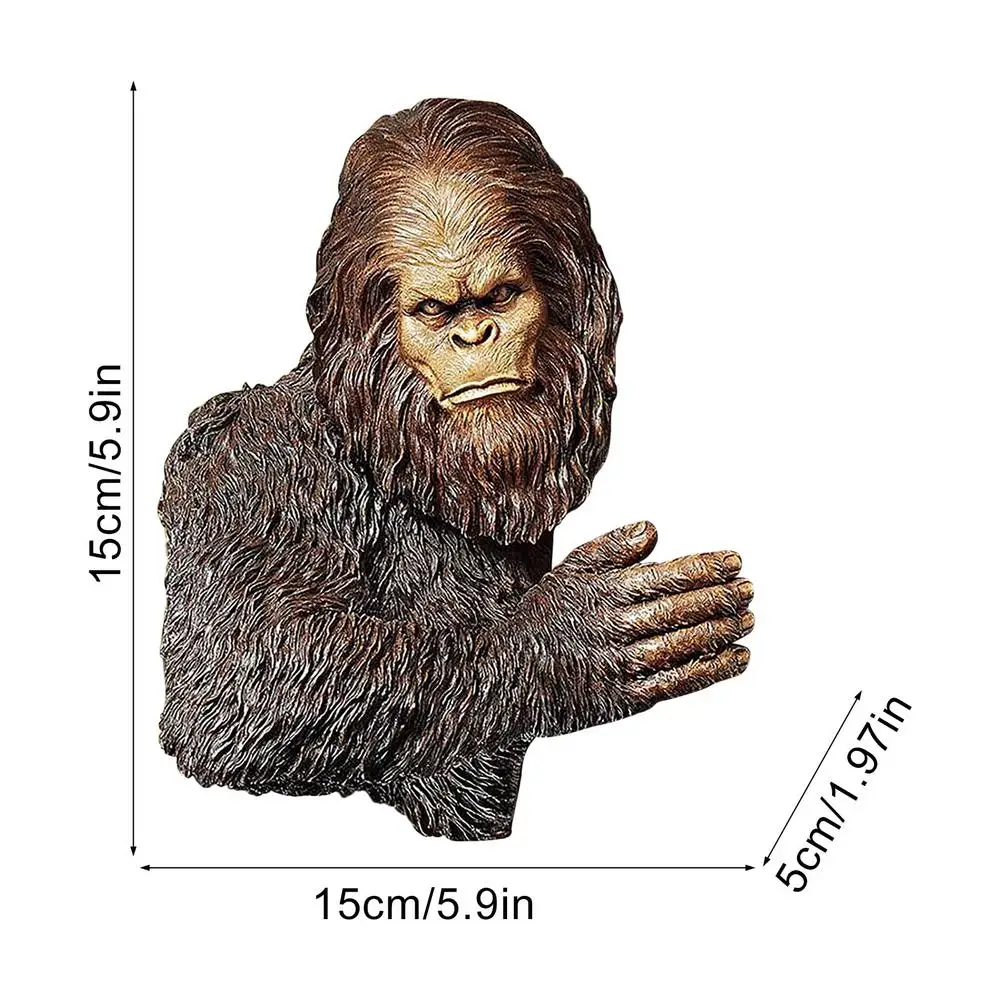 

Bigfoot The Bashful Tree Statue 3D Resin Tree Ornament Tree Hugger Sasquatch Garden Yard Art Tree Decoration