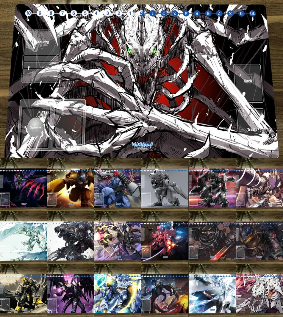 Новый Коврик для мыши DTCG игровой коврик дуэли Digimon skullgraymon Omegamon геймерская