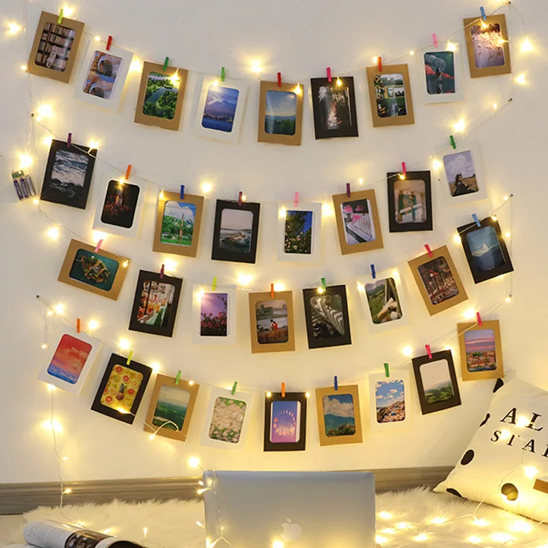 

Photo Clip USB String Lights LED Garland Gypsophila Bedroom Fairy Lamp Wedding Holiday Christmas Party DIY Decorations Lights