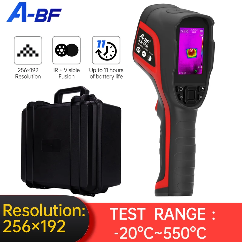 

A-BF Industrial Thermal Imaging Camera for Repair 256*192 Pixel Infrared Thermal Imager House Heat Detection -20°C~550°C RX-680