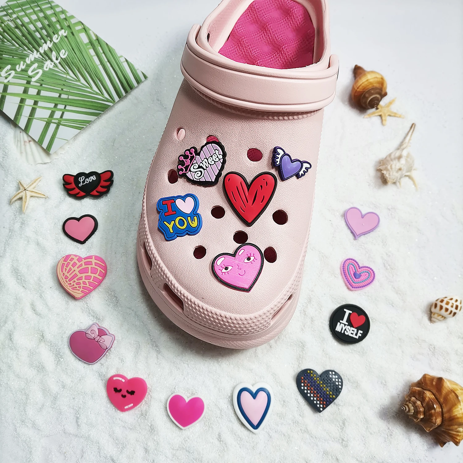 1 шт. украшение для детской садовой обуви в форме сердца подвески из ПВХ взрослых