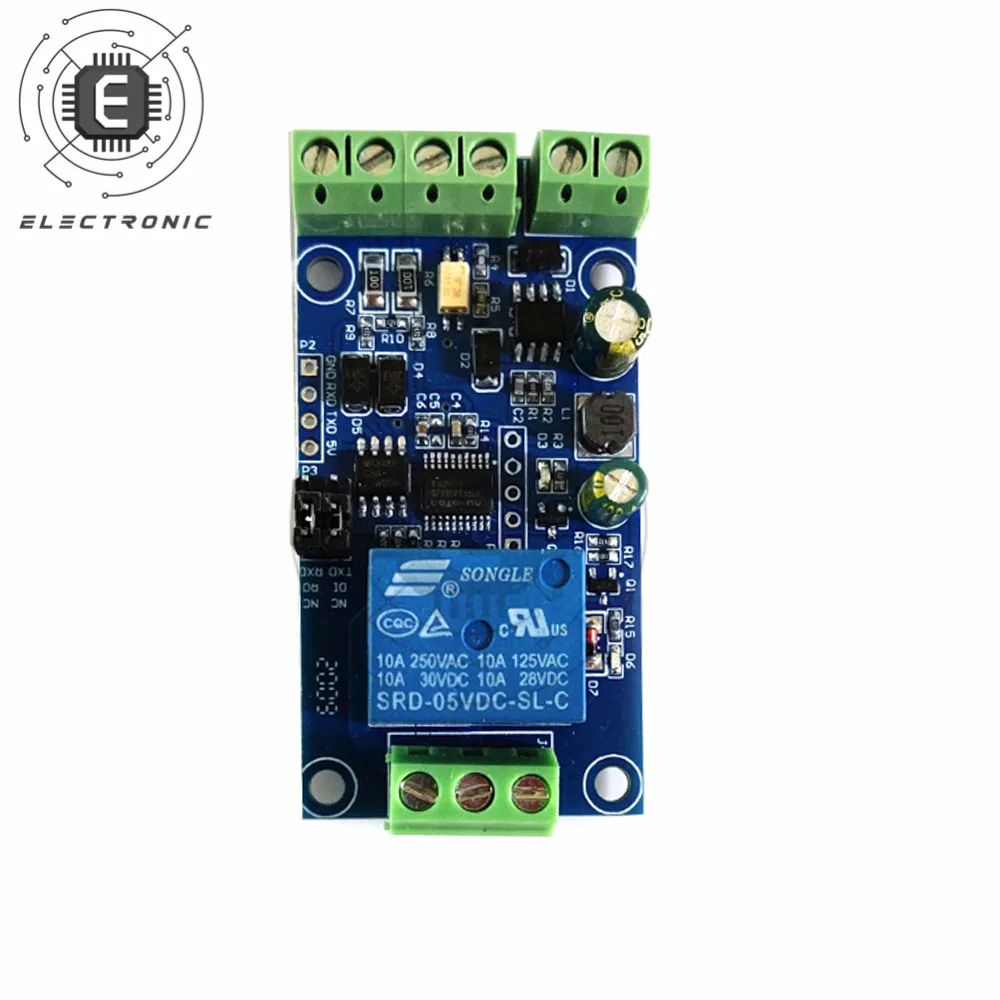 Модуль реле Modbus-Rtu 1/2 каналов 7-24 В переключатель выход 12 вход 485 TTL анти-обратный |