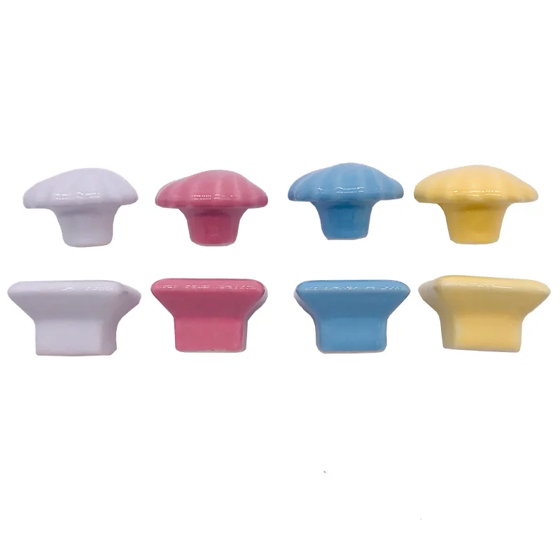 1x разноцветные керамические ручки дизайн в виде квадратных и ракушек ручка для