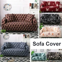 stretch sofa slipcover elastic print sofa covers for living room funda sofa couch cover homehotel decor 123 seater