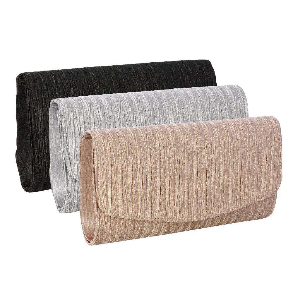 Модная Сумка-конверт с рюшами модные вечерние свадебные клатчи женская мягкая