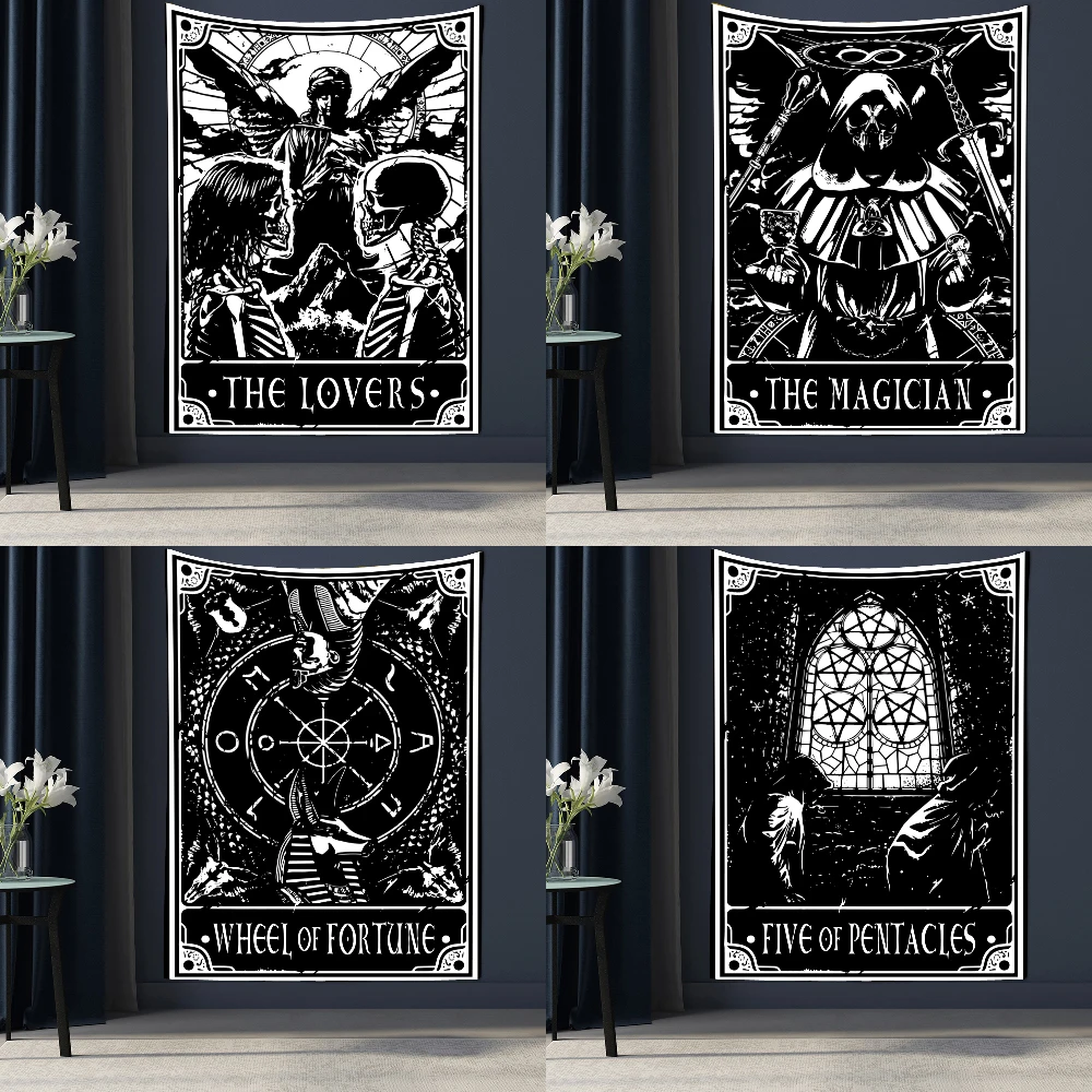 Гобелен с мандалой таро карточка настенное украшение хиппи астрология гадания