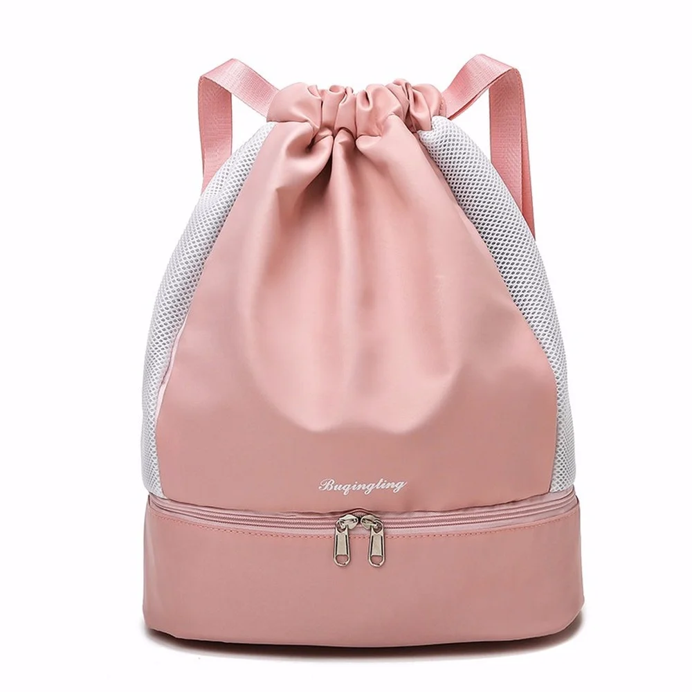 

Skfoockes Gym Bag Female 2021 New Nylon Cloth Travel Bag Drawstring Yoga Bag Independent Shoe Warehouse Sports Backpack