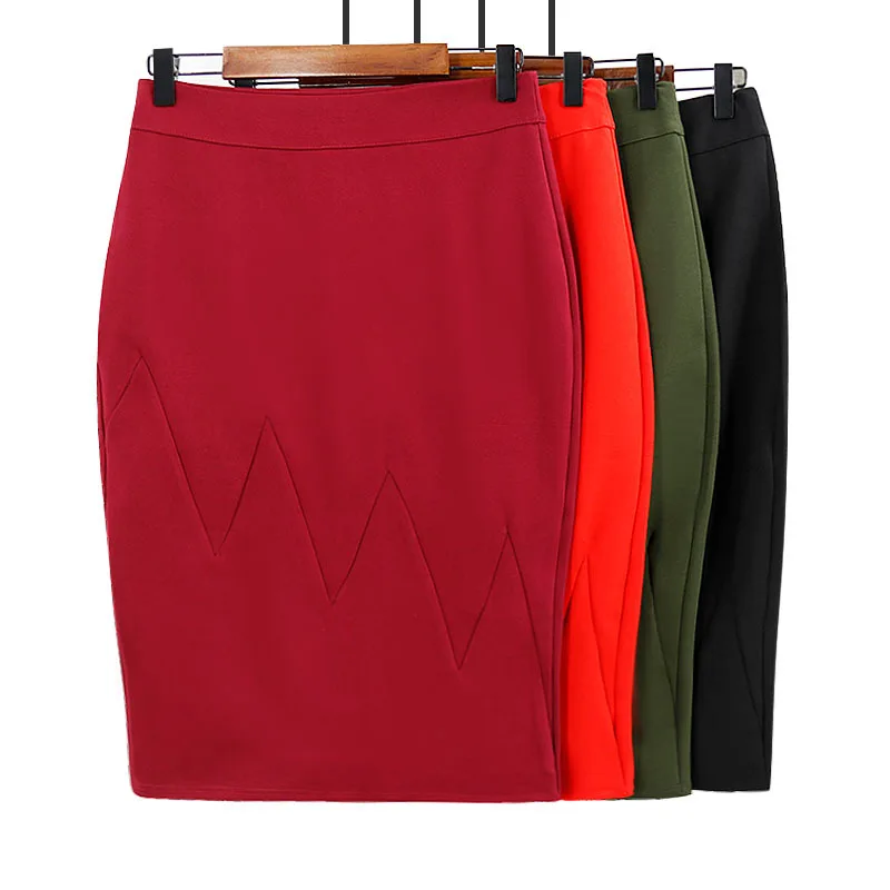 Модная сумка бедра юбка сшитая вязаная юбка-стретч большой размер темперамент OL