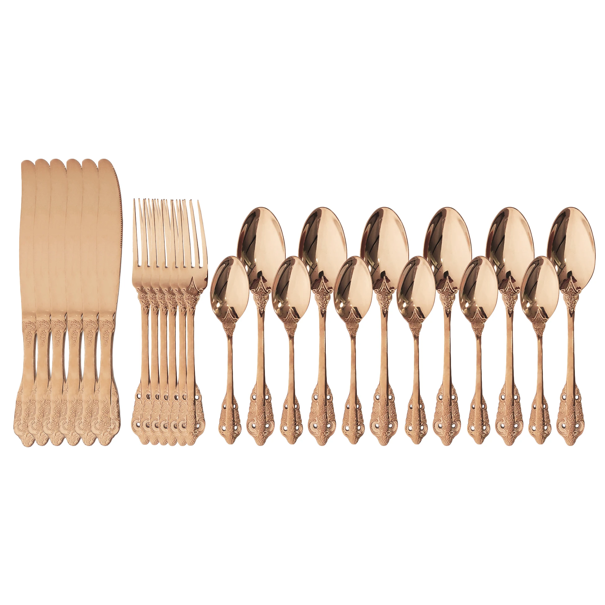 Набор столовых приборов из нержавеющей стали Rainbow 304 24 шт. | Дом и сад