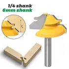 Фреза с углом 45 градусов, 6 мм, 14 дюйма, 8 мм, хвостовик фреза по дереву для соединения шип-паз, инструмент для сверления фрез по дереву
