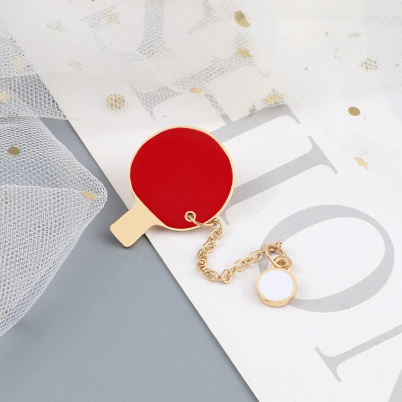 Спортивная металлическая эмалированная булавка для настольного тенниса