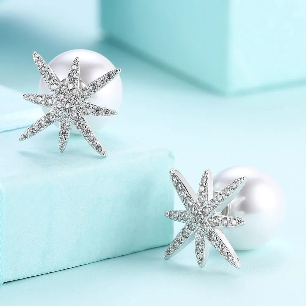 Женские серьги с кристаллами Swarovski ювелирные изделия 2021 модные цвета голубого