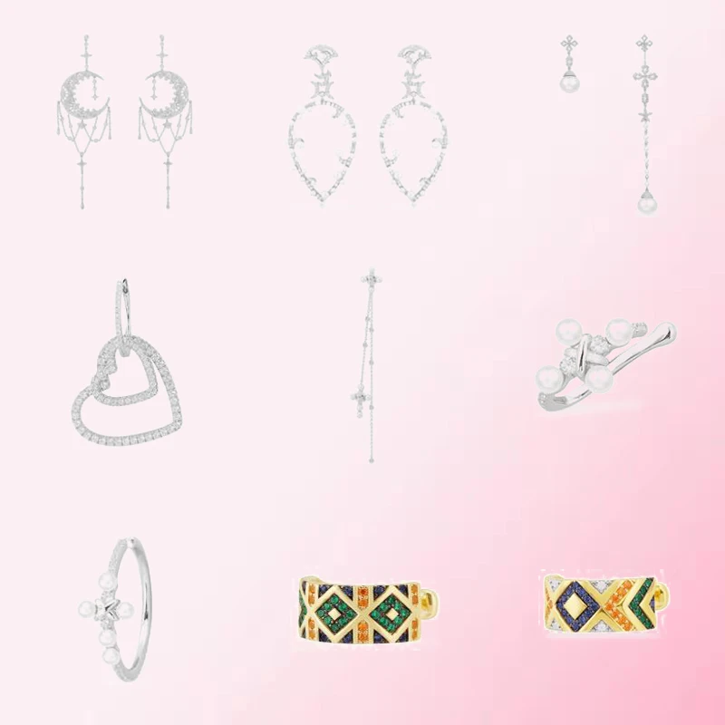 

1:1 Make 925 Sterling Silver Customized Multi-style Fashion Design Sense DIY Exquisite Earrings