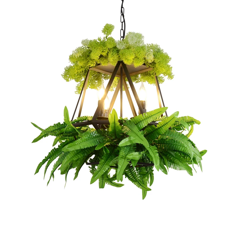 値段 工業用鉄ペンダントライトクリエイティブ植物バーカフェレストランエンジニアリングペンダントランプパーソナライズ装飾ライトハンギング