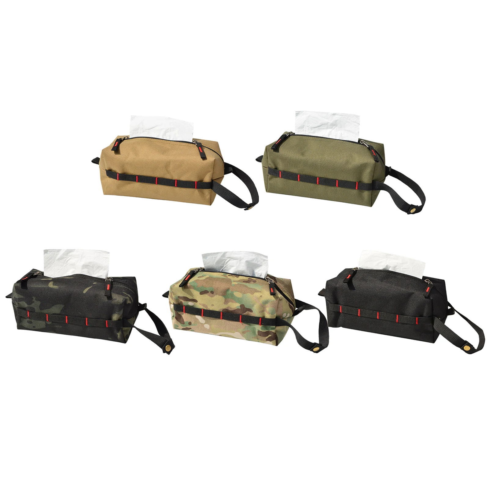 

Tissue Case Waterproof Oxford Cloth Napkin Paper Case Facial Tissue Dispenser Box Holder Storage Bag for Outdoor Camping Hiking