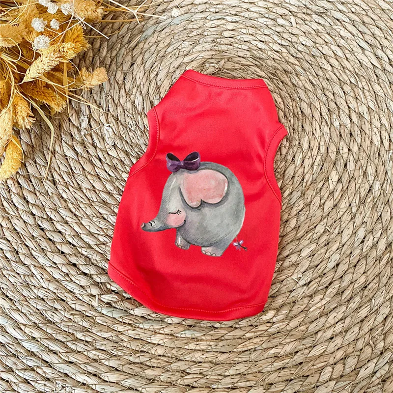 

Dog clothing small dog teddy bear summer clothing Bomei dog pet cat thin vest puppy summer autumn
