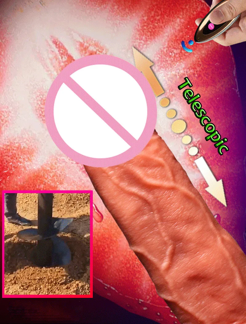 Телескопический вибратор с дистанционным управлением для увеличения пениса