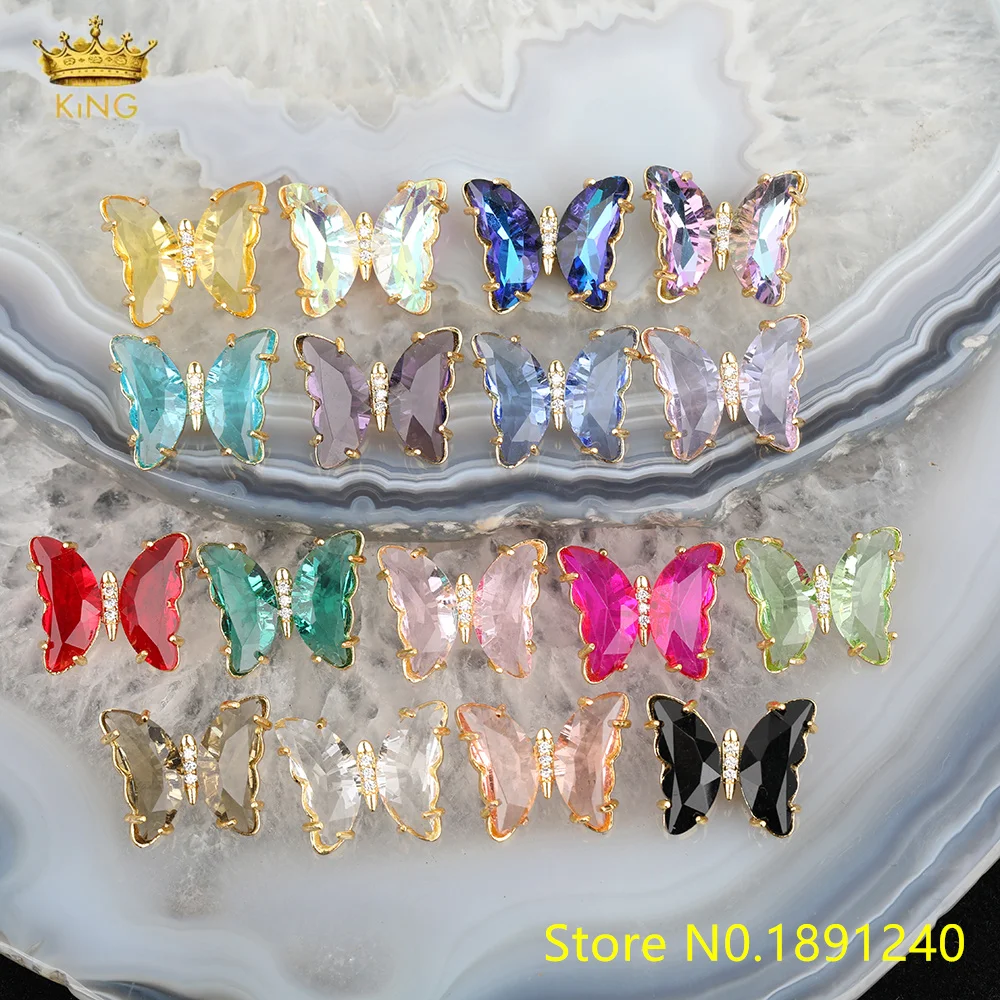 Дизайн на ощупь прозрачная цветная пуговица-бабочка женский компактный