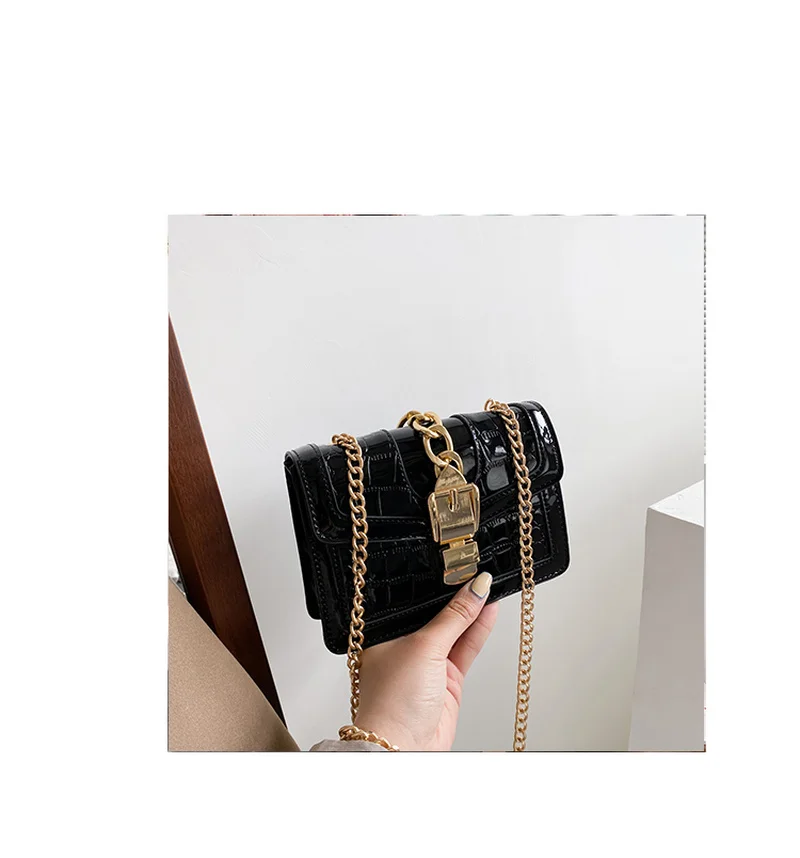 

New Casual Chain Crossbody Bags For Women Fashion Simple Shoulder Bag Ladies Designer Handbags PU Leather Messenger Bags