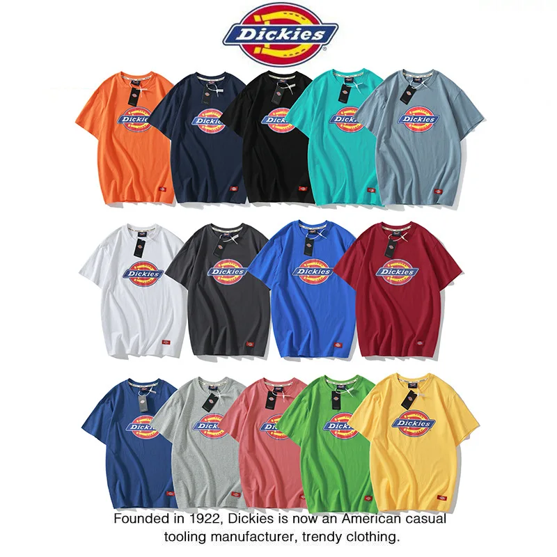 

European and American Fashionable Fashion Brand Classic Dik Letter Print Men's and Women's Casual Loose Short Sleeves T-shirt