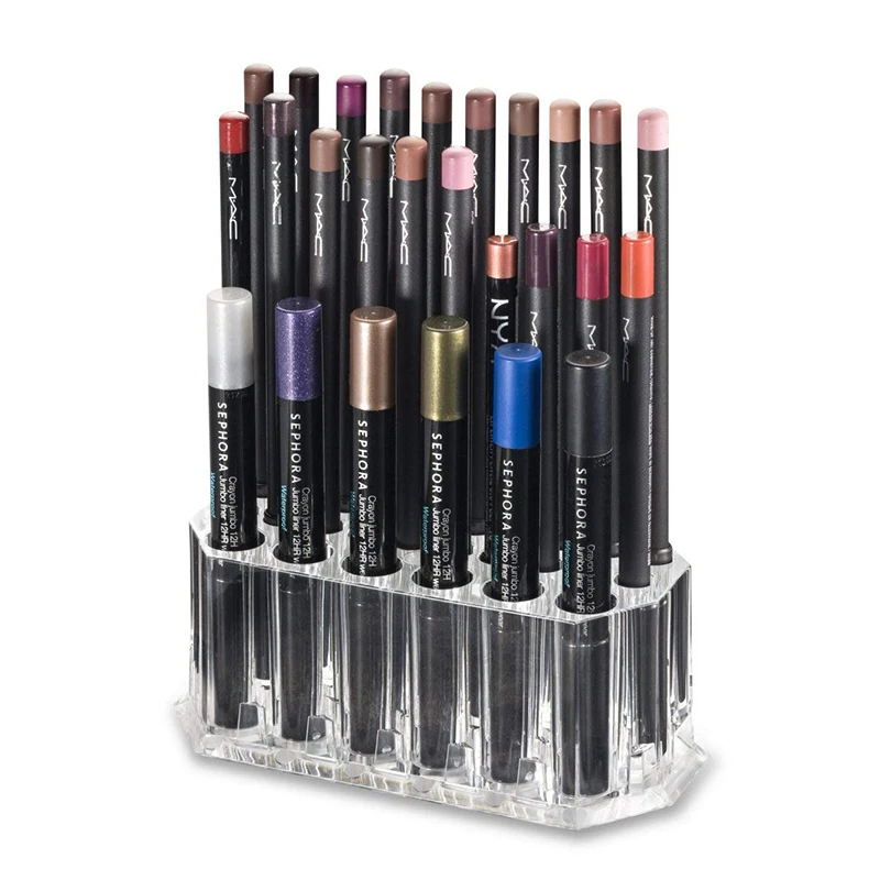 26 сетки акриловые кисти для макияжа Органайзер губная помада органайзер