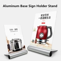 a6 pop sign display frame literature fylers menu photo stand counter top slant back metal clear acrylic border frame