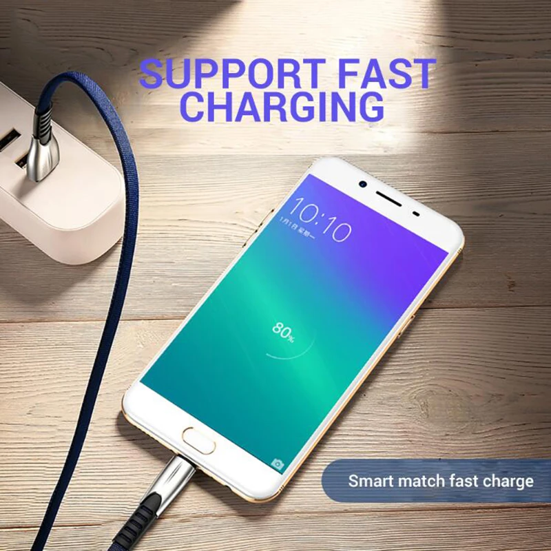 Новый нейлоновый кабель быстрой зарядки USB C Type в оплетке для Huawei P10 P20 Lite Pro 5A samsung