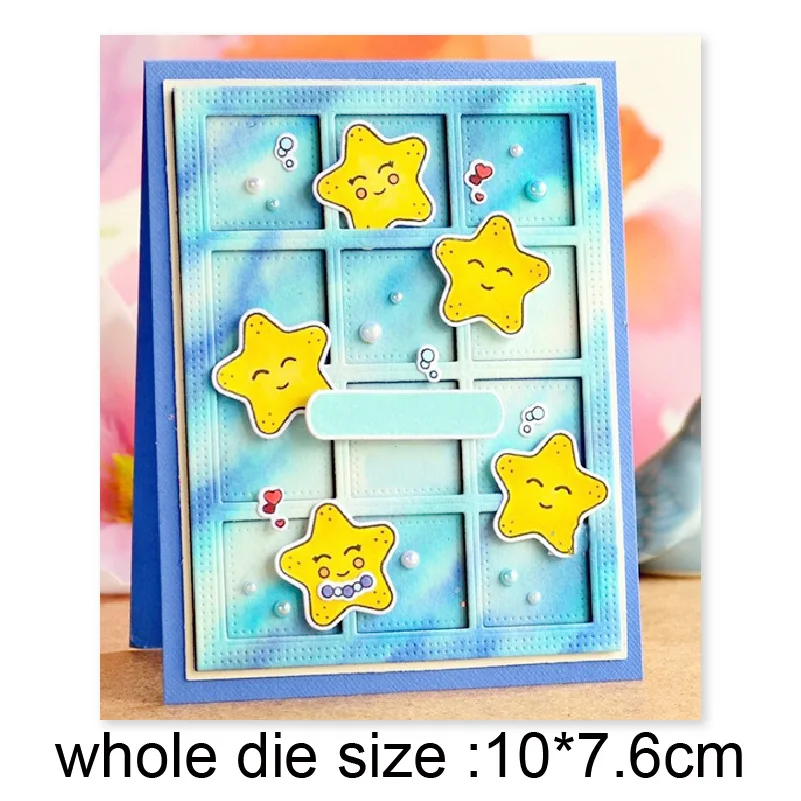 

window grid background frame Metal Cutting Dies Stencils dies DIY Scrapbooking dies Decor Embossing die cuts Paper Cards Making