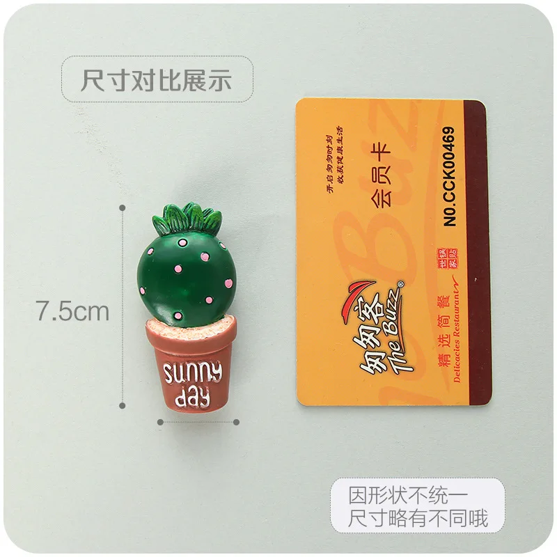 Свежие кактус дизайн магниты на холодильник DIY растения магнитная наклейка