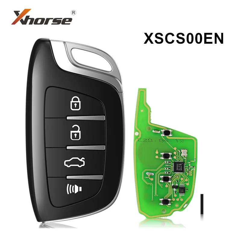 

2 шт. Xhorse 4 кнопки XSCS00EN Универсальный VVDI2 MQB умный пульт дистанционного управления без ключа Go с приближением для VVDI MINI Key Tool
