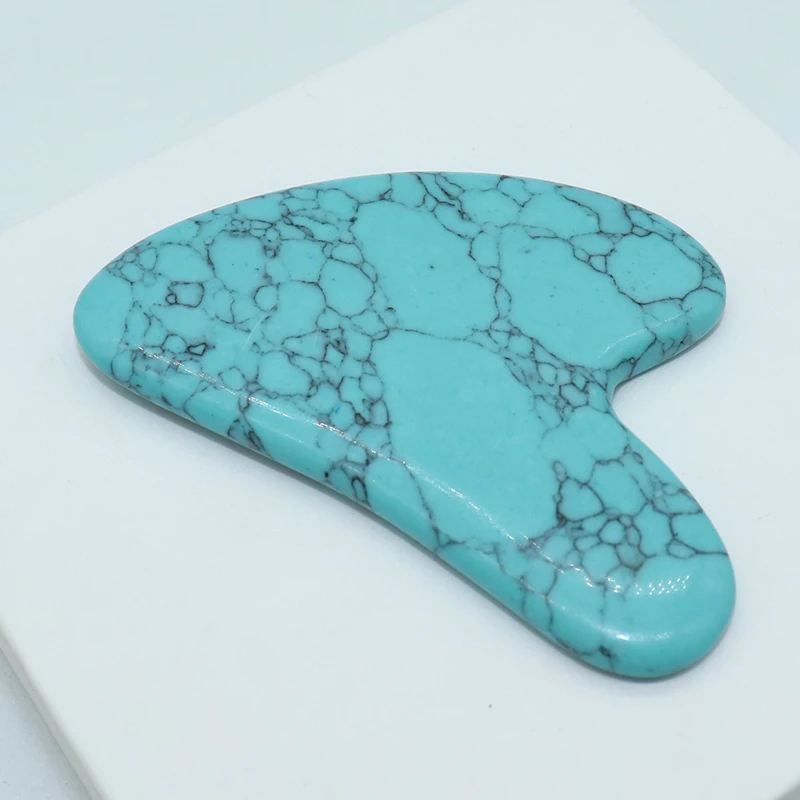 

Blue Howlite Gua Sha Tool Face Body Eye Crystal Mineral Stone Massager Health Skin Care Lifting And Firming Massage Detox