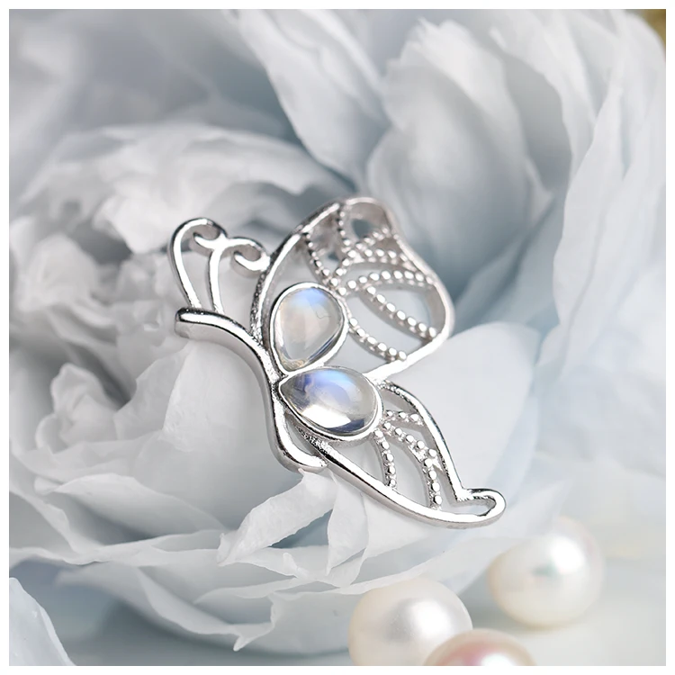 Классические 925 посеребренные Платиновые полые бабочки кулон молодой девушки